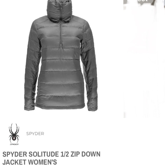 SPYDER SOLITUDE 1/2 ZIP DOWN Jacket Women L - Picture 1 of 5